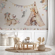 Papel pintado panorámico beige