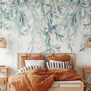 Papel pintado panorámico verde