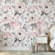 Papel pintado floral panorámico