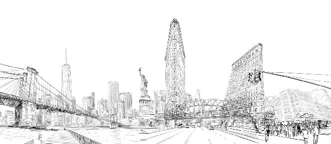 Papel pintado Arquitectura Nueva York