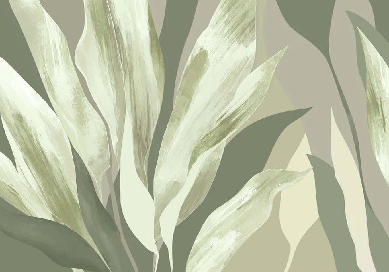 Papel pintado de tela verde