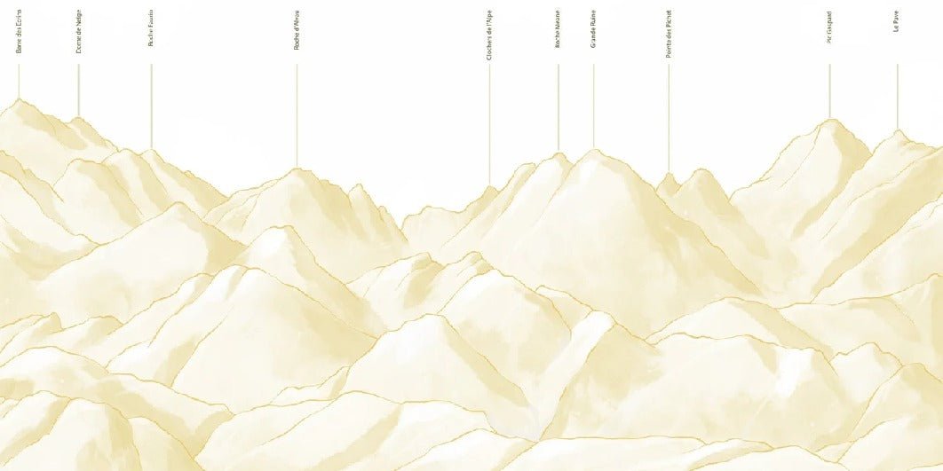 Papel pintado amarillo Massif des Écrins