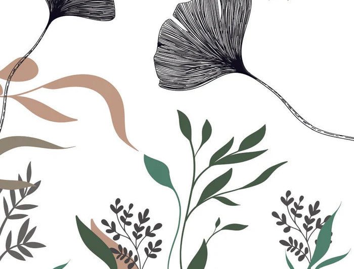 Papel pintado Floral artista ginkgo