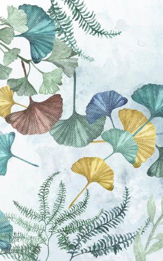 Papel pintado inodoro ginkgo biloba japonés