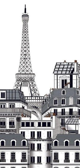 Papel pintado francés «Los tejados de París»