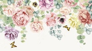 Papel pintado Jardín de flores