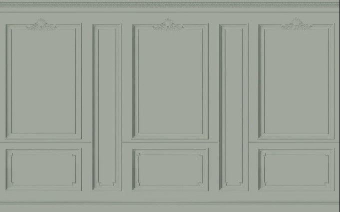 Papier peint Haussmann Vert de gris, XXL, tendance