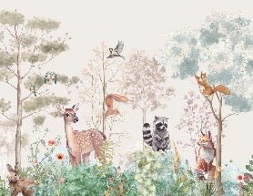 Papel pintado Dormitorio infantil magic nature beige