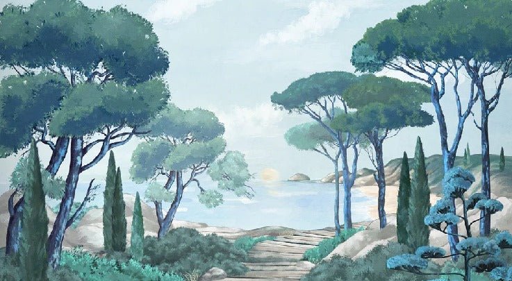 Papier peint balade dans les calanques, XXL, tendance
