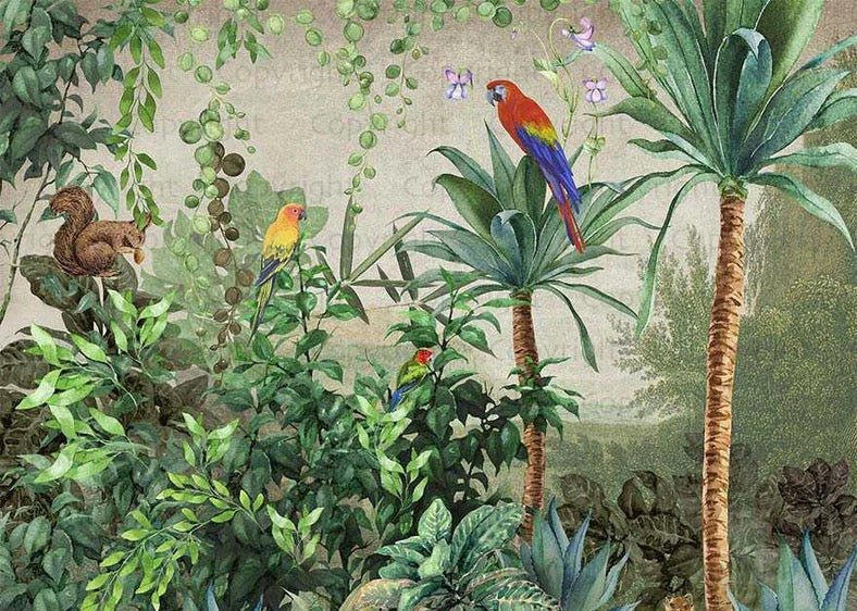 Papel pintado de Jungle Parrot