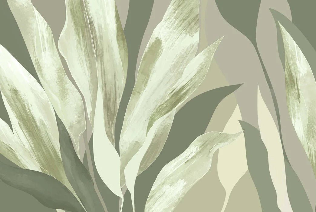 Papel pintado de tela verde