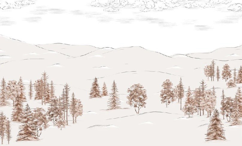 Papel pintado Cimes sépia sketch