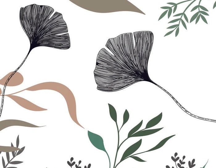 Papel pintado Floral artista ginkgo