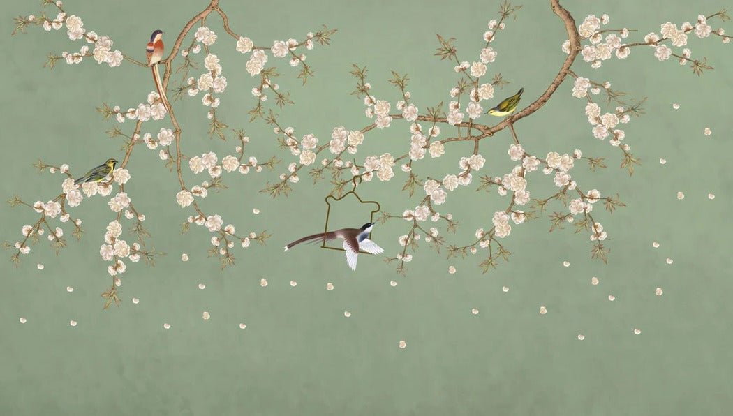 Fondo de pantalla Zen sakura verde