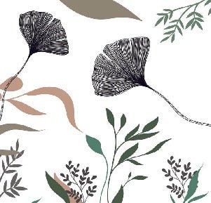 Papel pintado Floral artista ginkgo