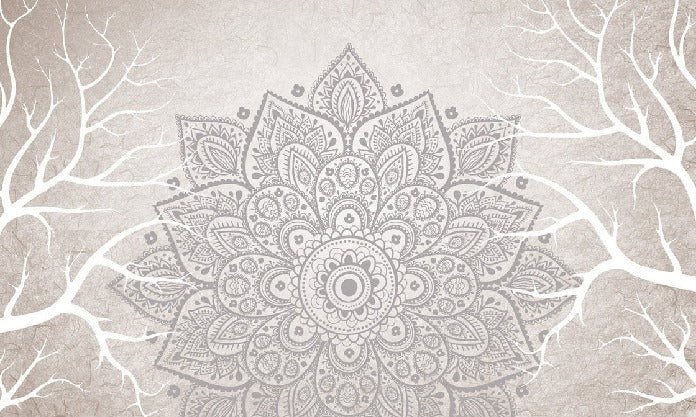 Papel pintado bohemio indio de tela sin tejer con mandala