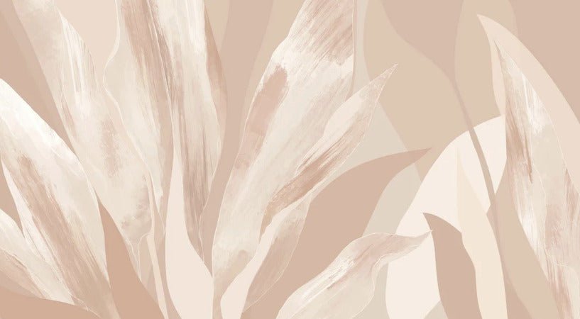 Papel pintado de tela floral nude