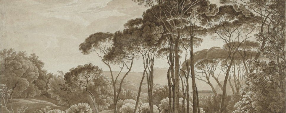 Papel pintado Hall paisaje Italia ámbar