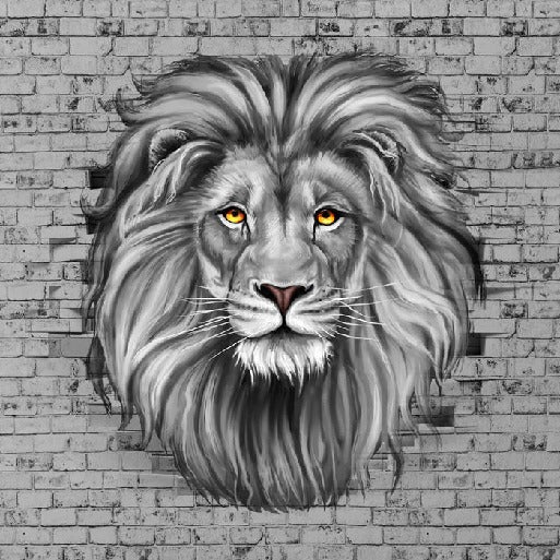 Papel pintado de Majestuoso león salvaje