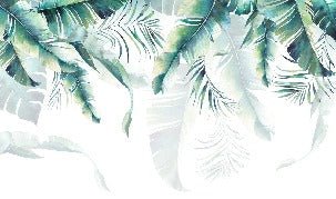 Papel pintado de estilo selvático y escandinavo