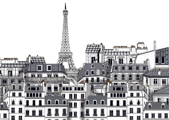 Papel pintado Tejados parisinos