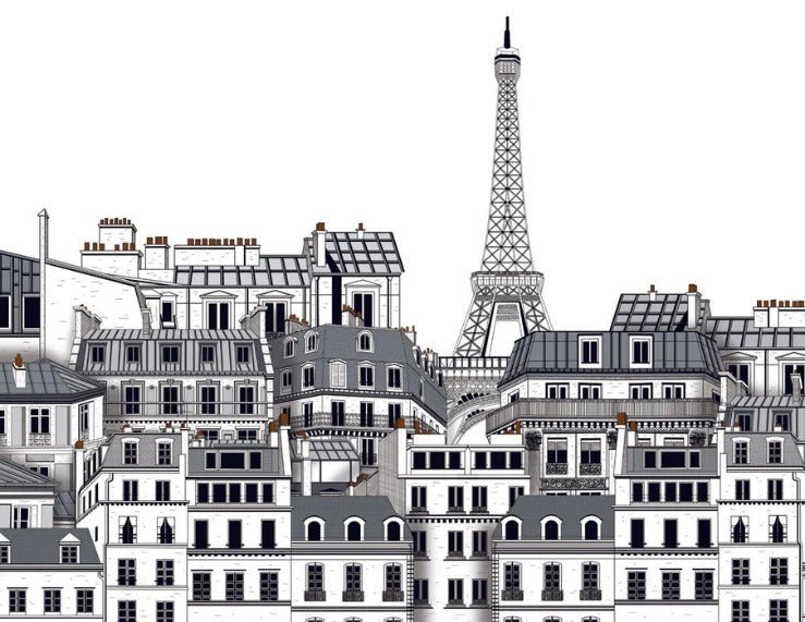 Papel pintado Tejados parisinos