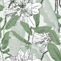 Papier peint toilette feuillage nature vert fleur NB, XXL, tendance