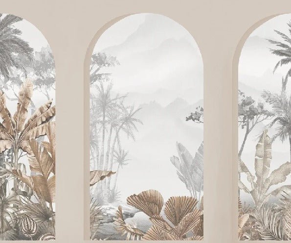 Papel pintado Arches tropicales sepia