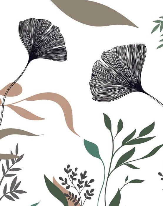 Papel pintado Floral artista ginkgo