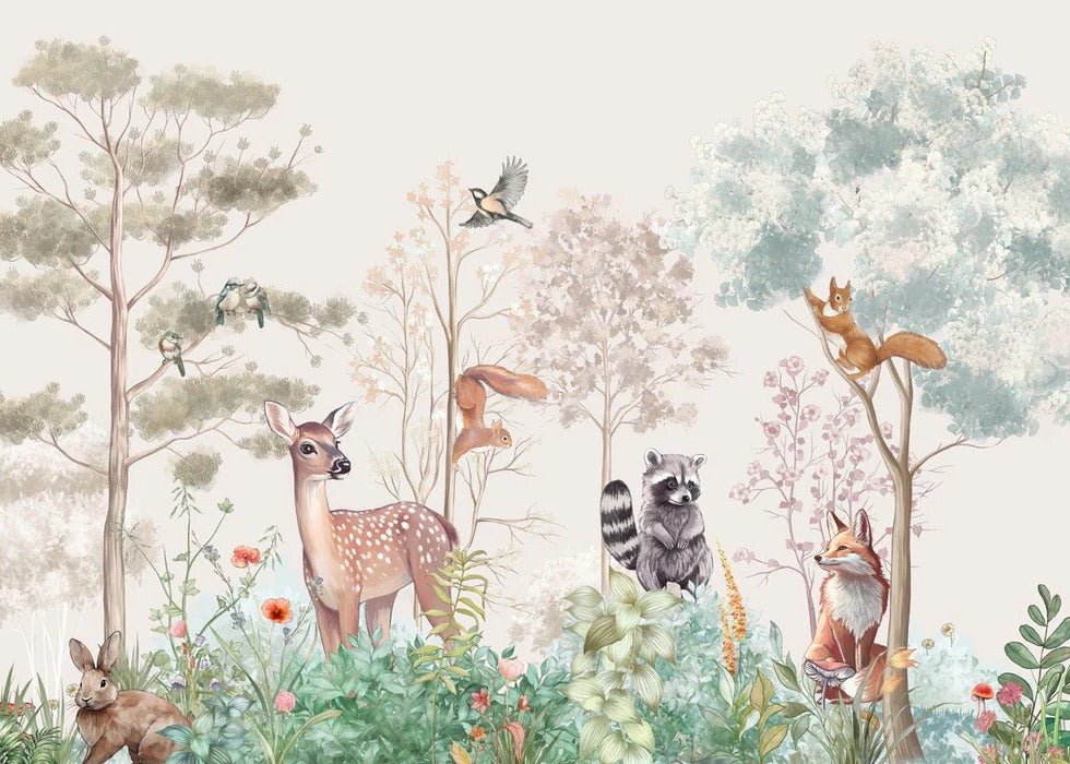 Papel pintado Dormitorio infantil magic nature beige