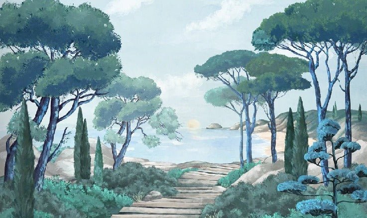 Papier peint balade dans les calanques, XXL, tendance