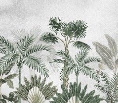 Papel pintado Selva de árboles exóticos