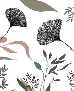 Papel pintado ginkgo artista floral