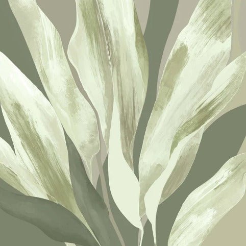 Papel pintado tejido verde