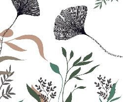 Papel pintado ginkgo artista floral