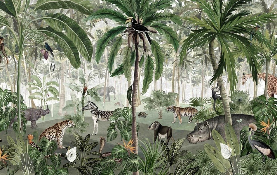 Papel pintado de Armonía animal para bebés