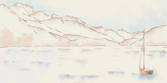 Papel pintado Annecy, cimas y arte