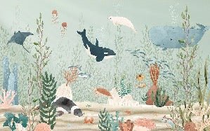 Papel pintado mundo marino bebé