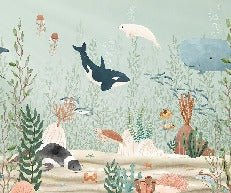Papel pintado mundo marino bebé