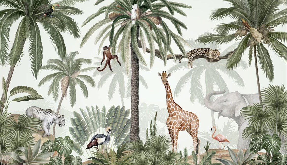Papel pintado infantil Jungla pacífica