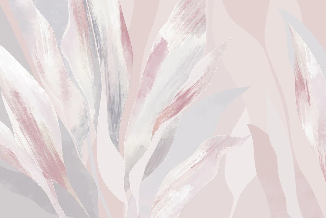 Papel pintado de tela floral rosa empolvado