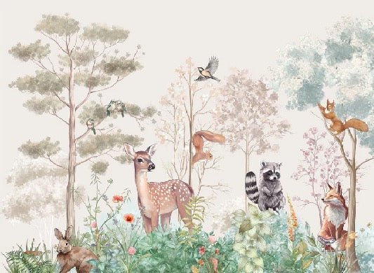 Papel pintado Dormitorio infantil magic nature beige