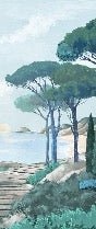 Papier peint balade dans les calanques, mural concept, tendance