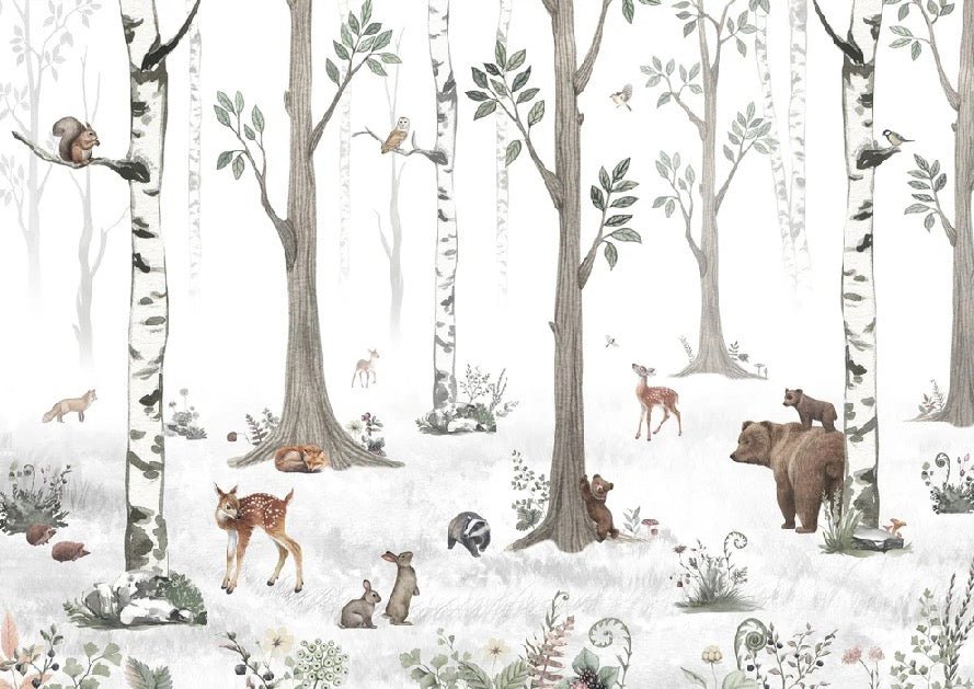 Papier peint animaux printemps forêt, XXL, tendance