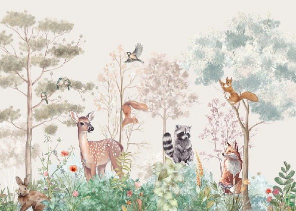 Papel pintado Dormitorio infantil magic nature beige