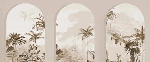 Papier peint arches luxuriantes sépia, XXL, tendance