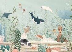 Papel pintado mundo marino bebé