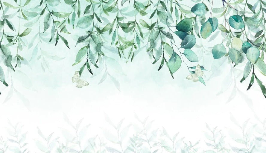 Papier peint tête de lit végétale eucalyptus, XXL, tendance