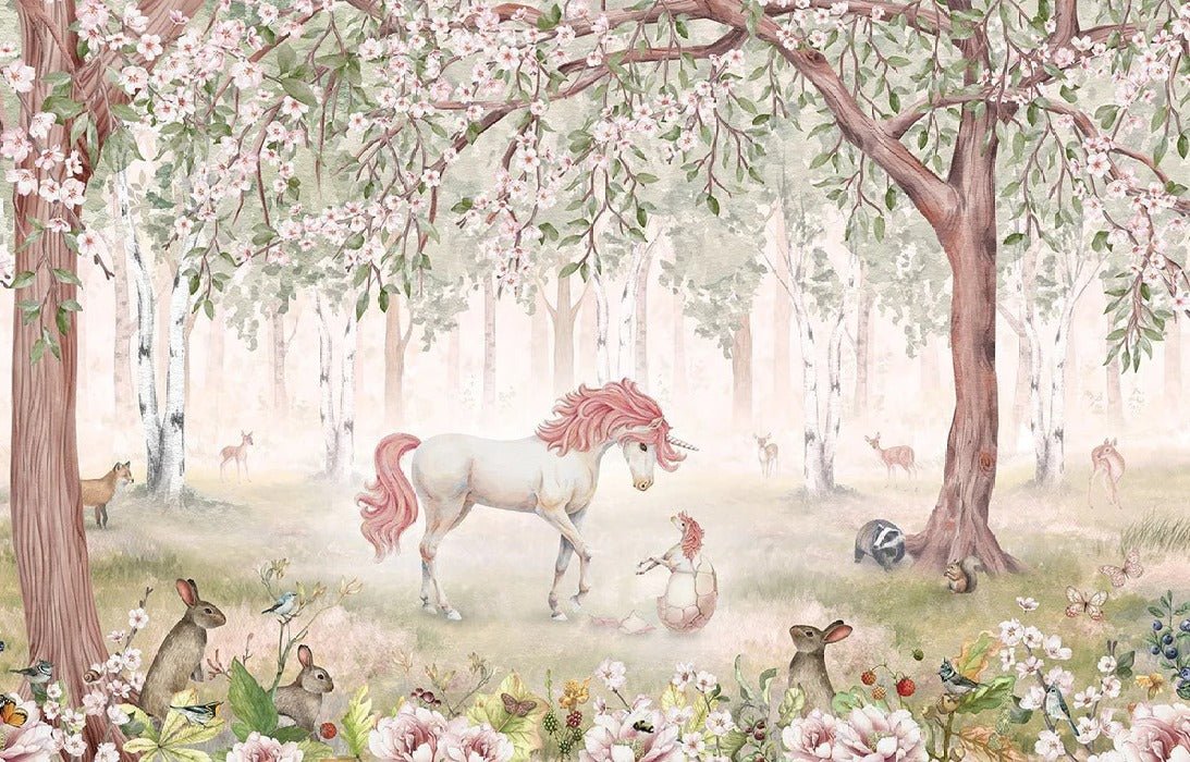 Papel pintado de Niña hada unicornio