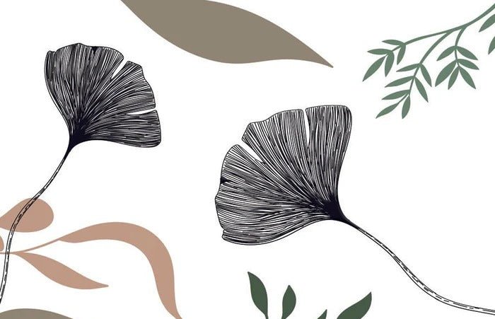 Papel pintado Floral artista ginkgo
